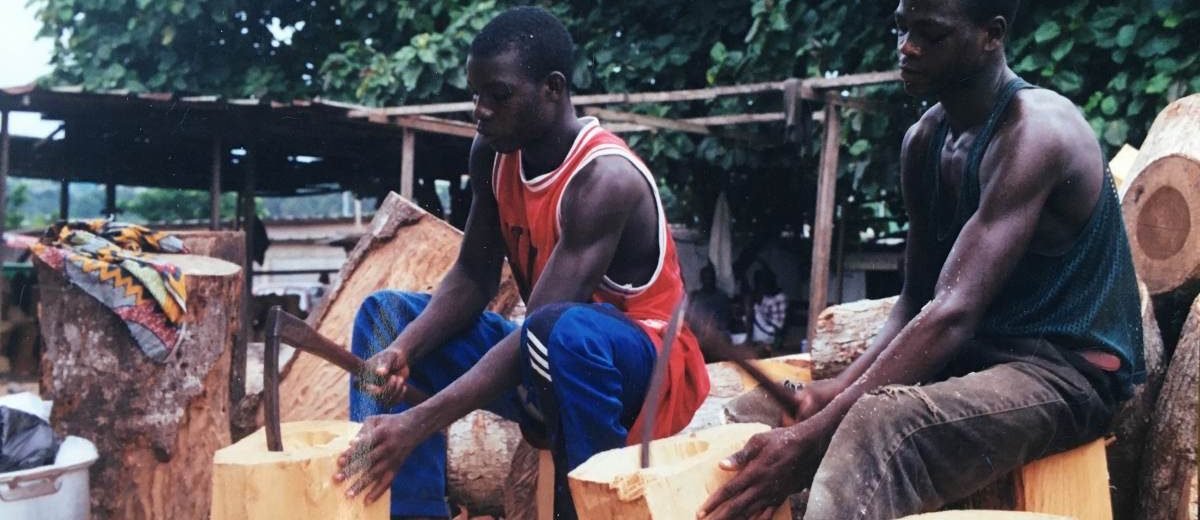 Two Drum Carvers in Mali, Africa