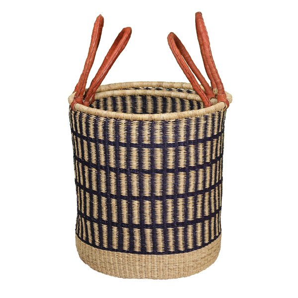 G-174N+: NAVY/NATURAL Set of 2 Laundry Baskets (no lid